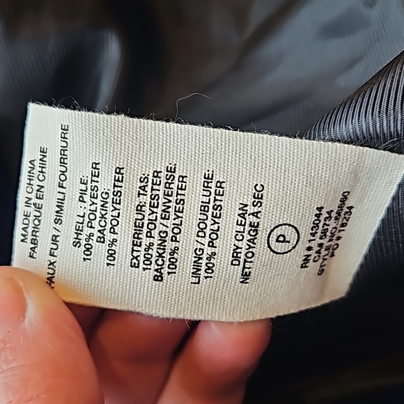 Avec Les Filles Royal Blue Mob Wife Notched Faux Fur Jacket L NWOT - Picture 7 of 8